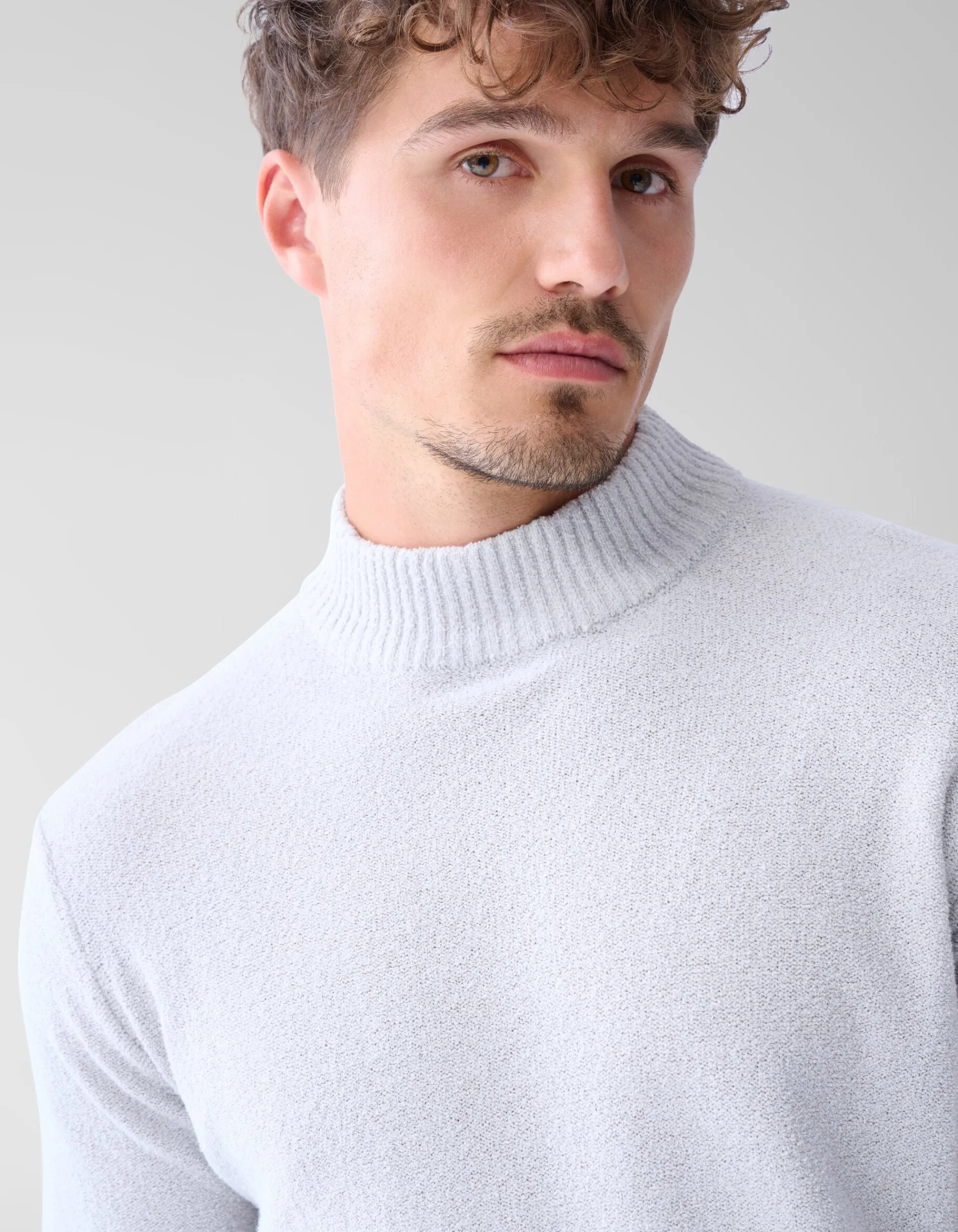 Shoeby Boucle Trui Grijs<Heren Truien En Sweaters