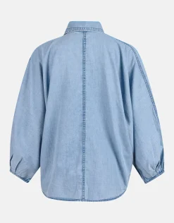 Shoeby Bow Blouse Blauw By Mieke<DAMES Blouses