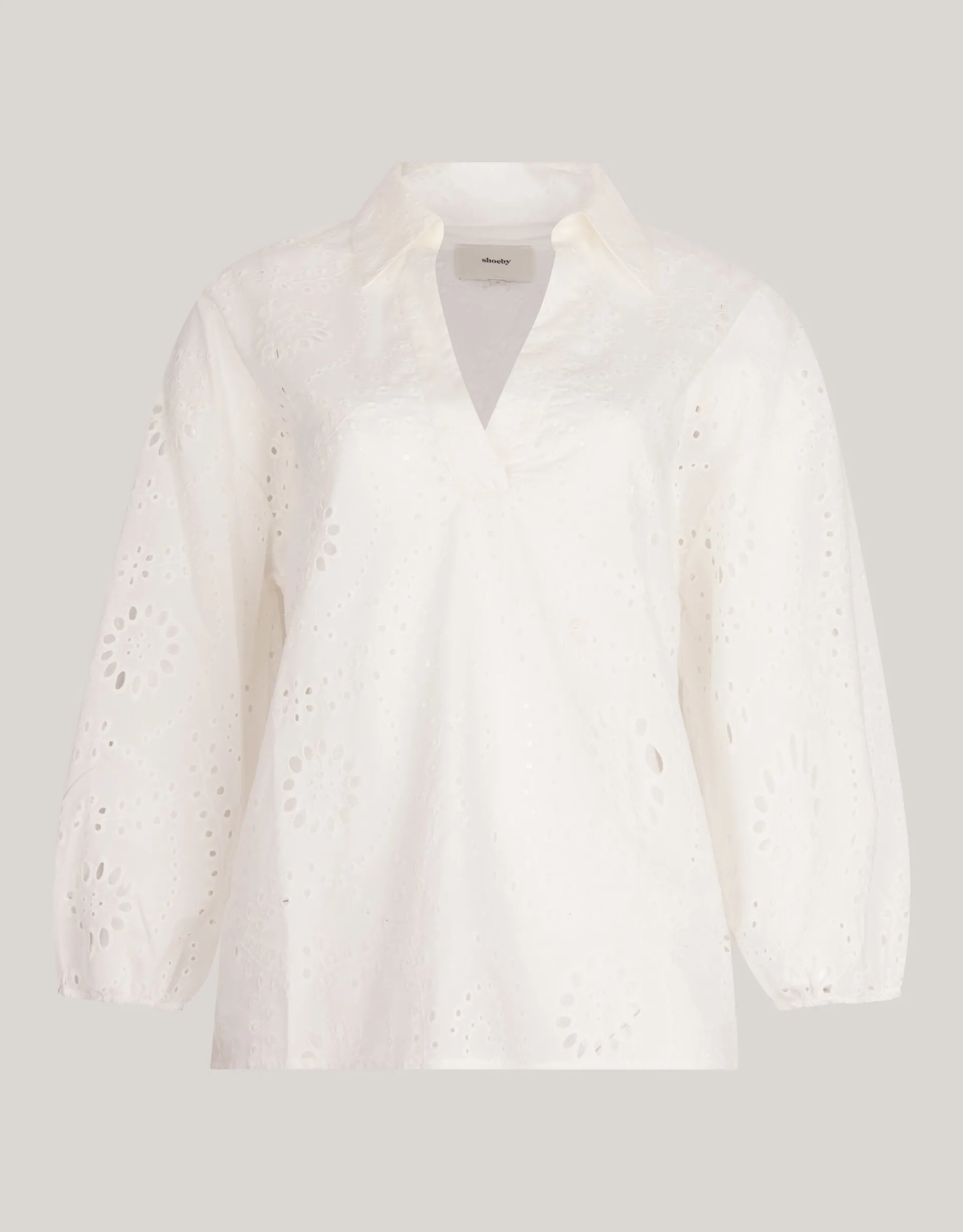 Shoeby Broderie Blouse Wit<DAMES Blouses