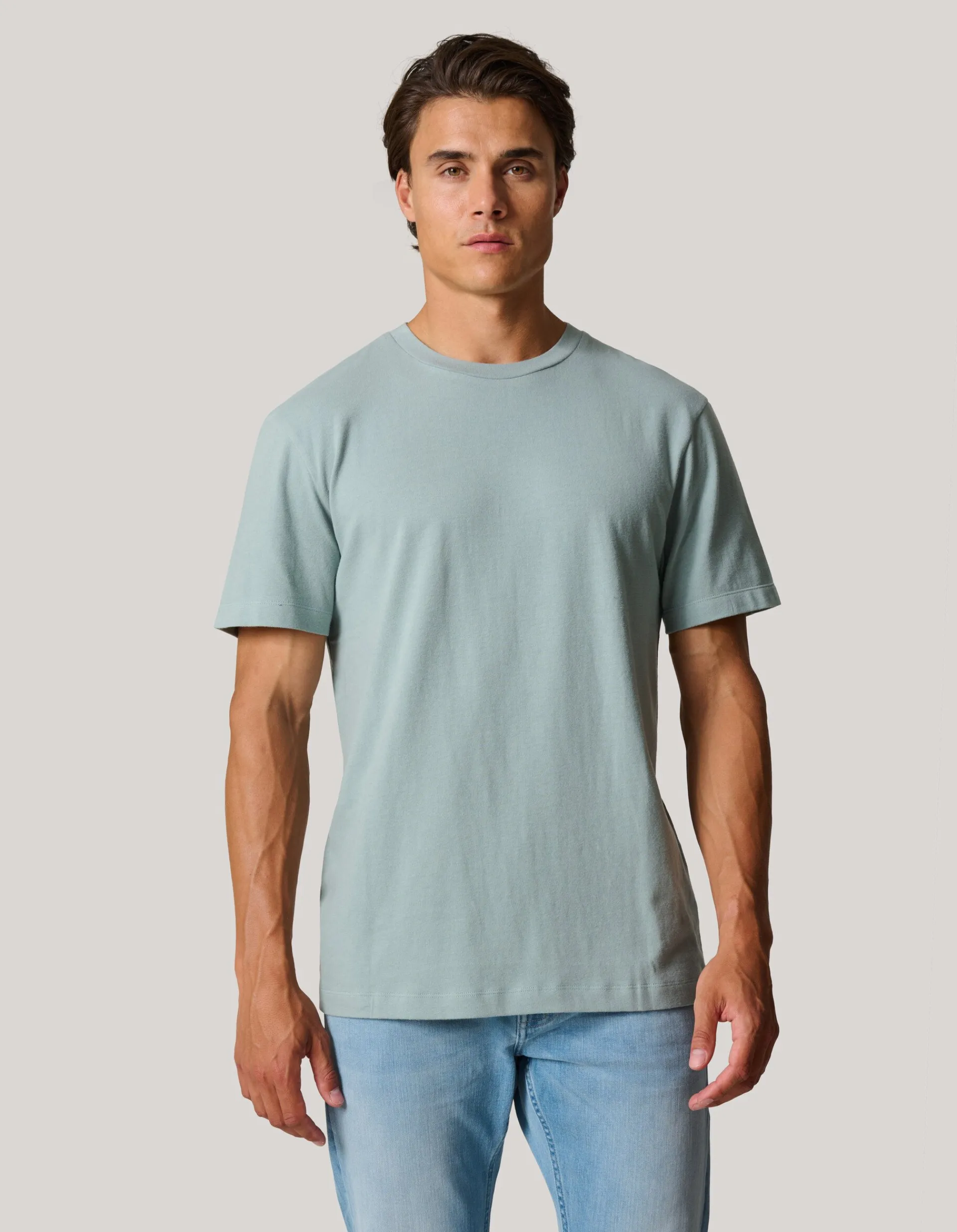 Shoeby Brushed T-shirt Grijs<Heren T-Shirts En Polo's