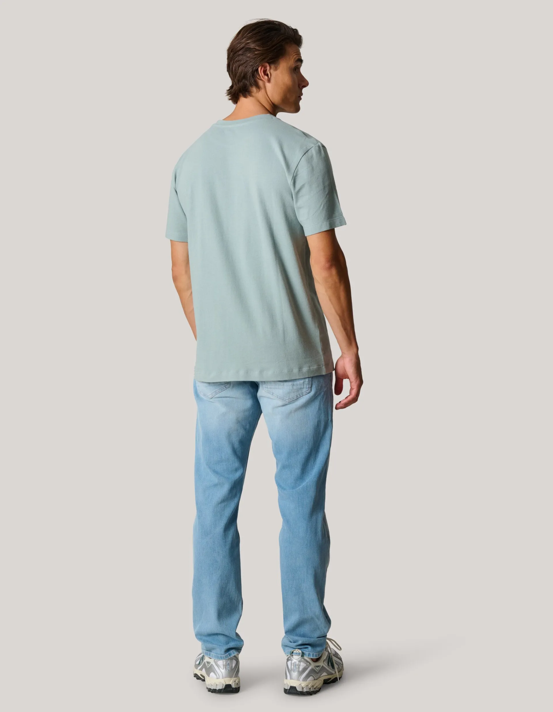 Shoeby Brushed T-shirt Grijs<Heren T-Shirts En Polo's