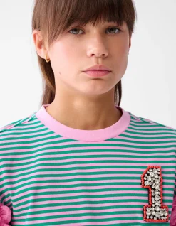 Shoeby Bubble Gestreepte Longsleeve Roze< T-Shirts