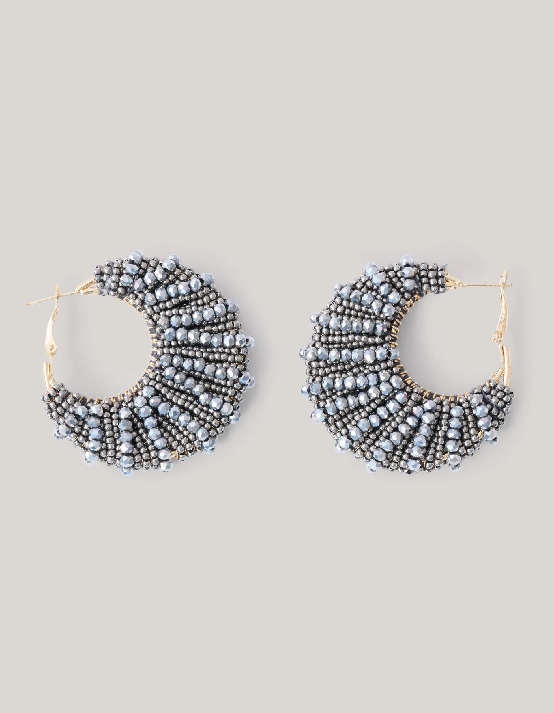 Shoeby Bulky Beaded Oorbellen Donkergrijs<DAMES Sieraden