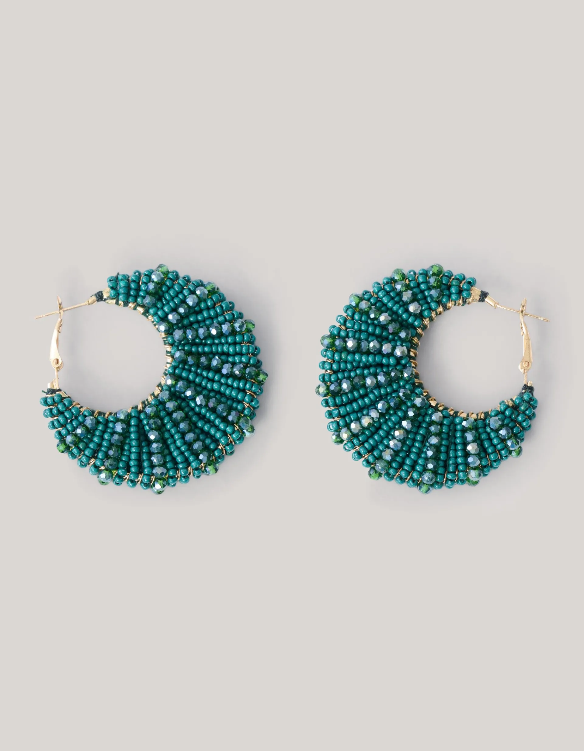 Shoeby Bulky Beaded Oorbellen Donkergroen<DAMES Sieraden