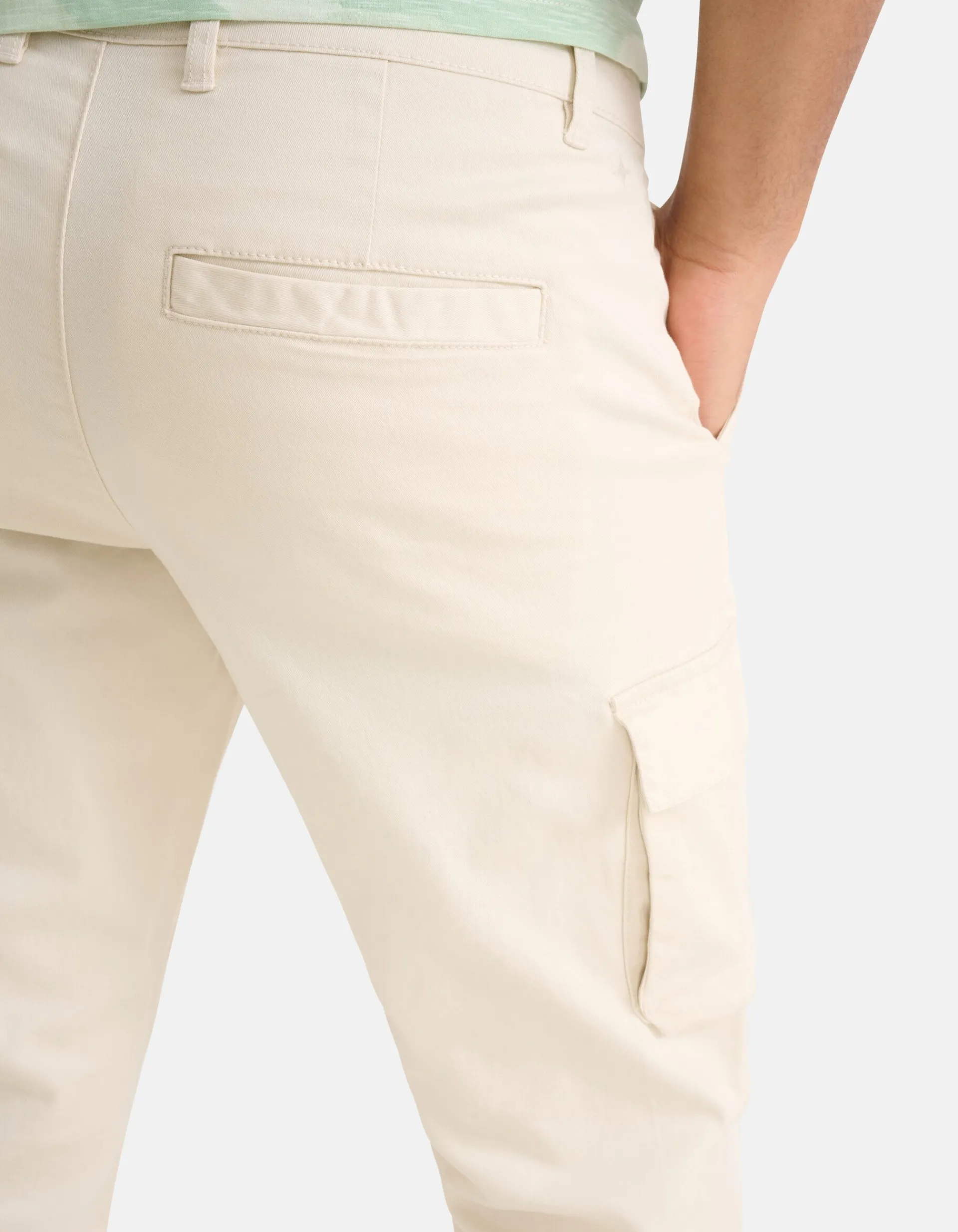 Shoeby Cargo Broek Gebroken Wit<Heren Broeken