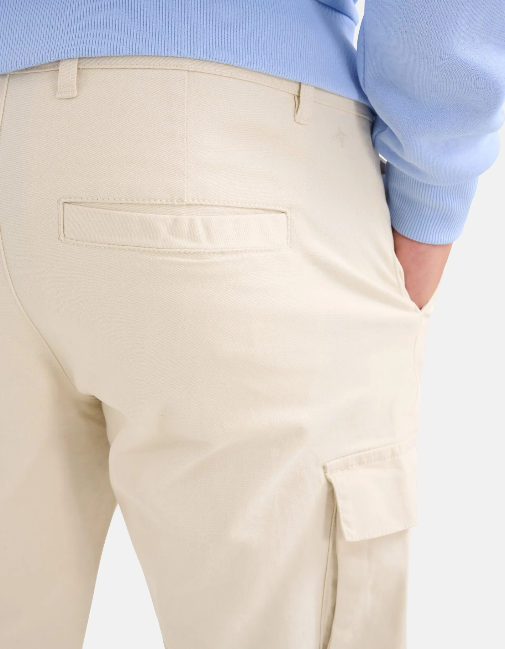 Shoeby Cargo Broek Gebroken Wit<Heren Broeken