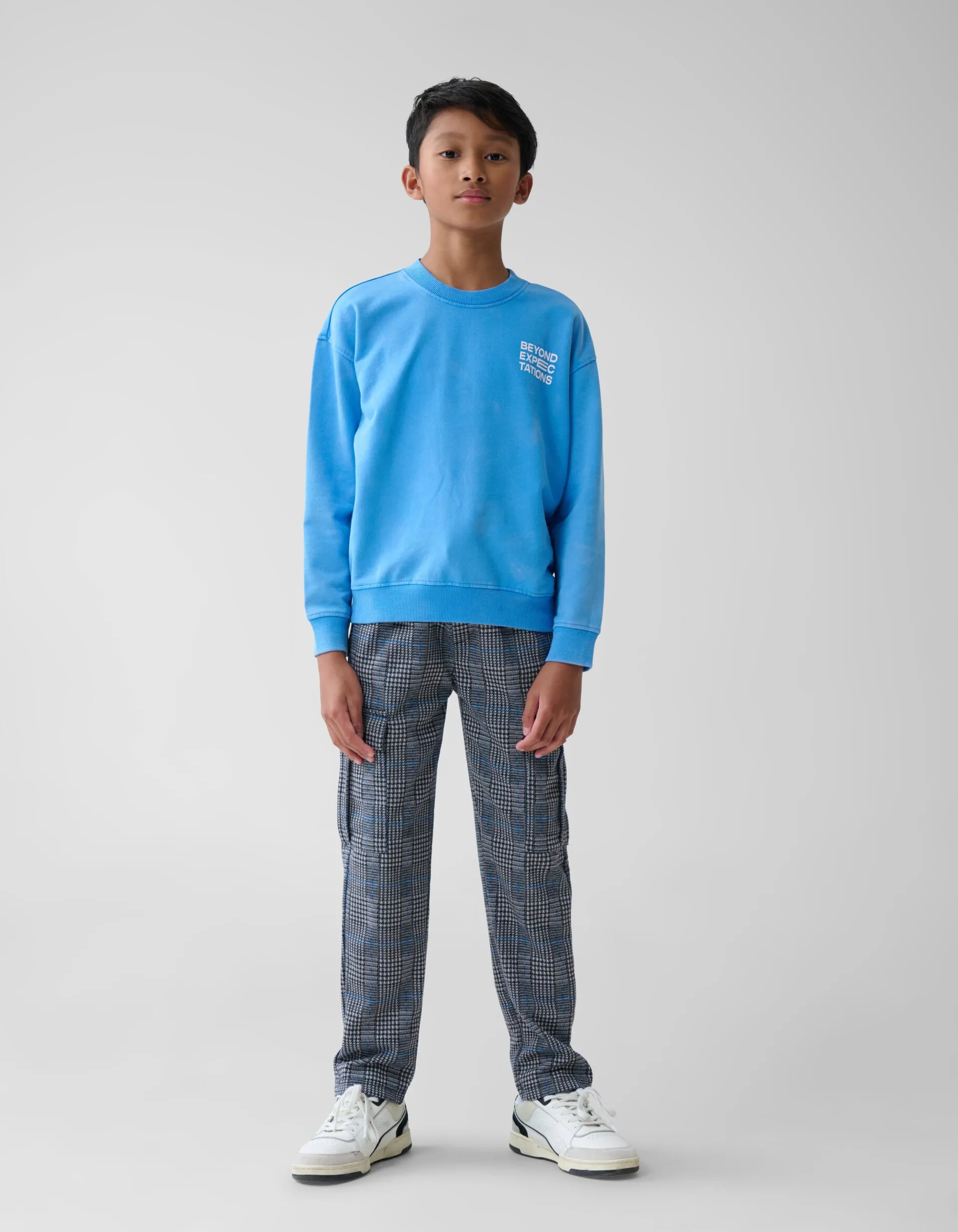Shoeby Cargo Broek Ruiten Donkerblauw< Broeken