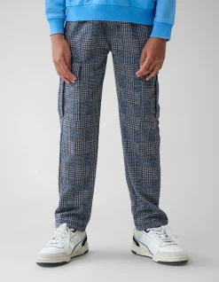 Shoeby Cargo Broek Ruiten Donkerblauw< Broeken