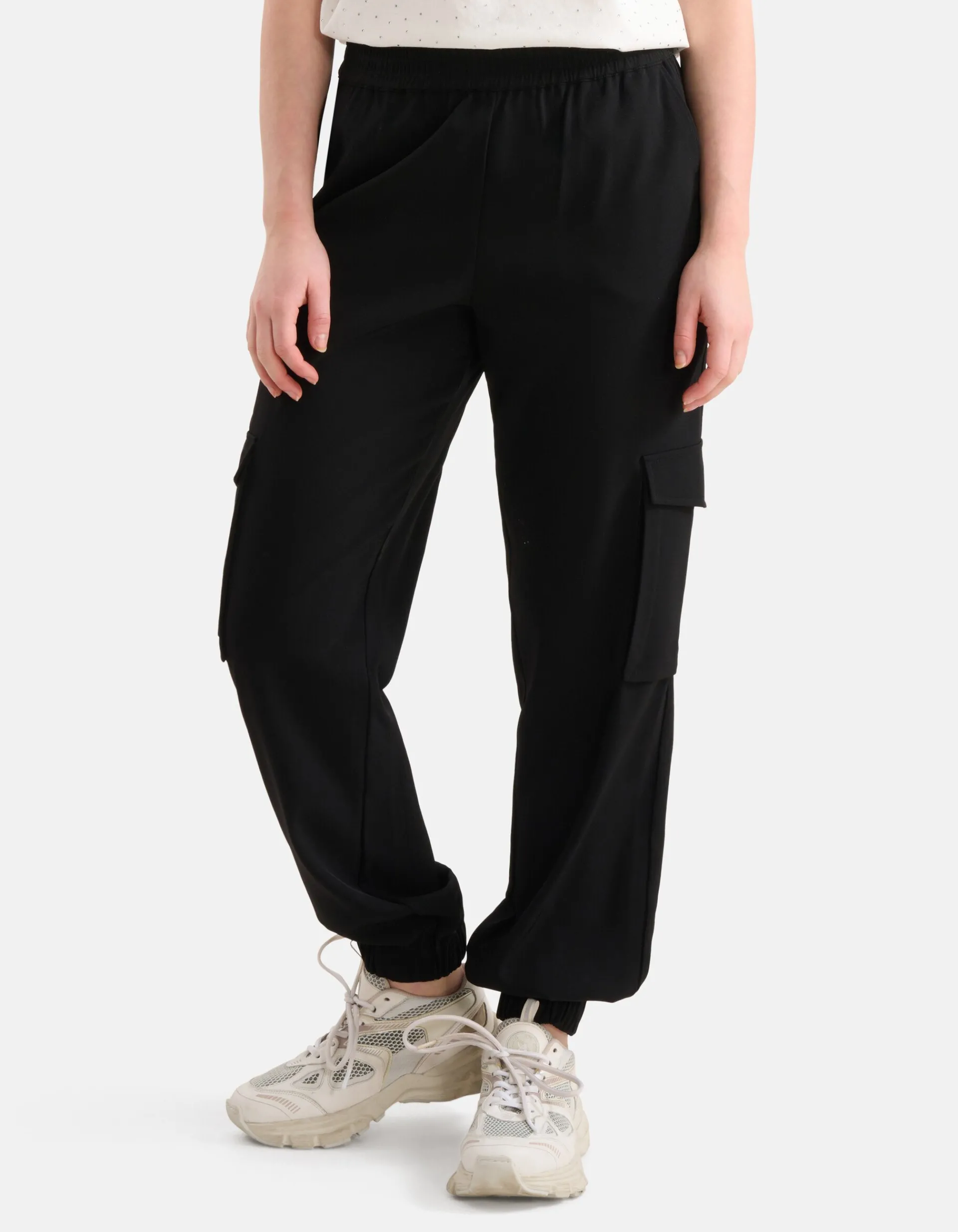 Shoeby Cargo Broek Zwart<DAMES Broeken