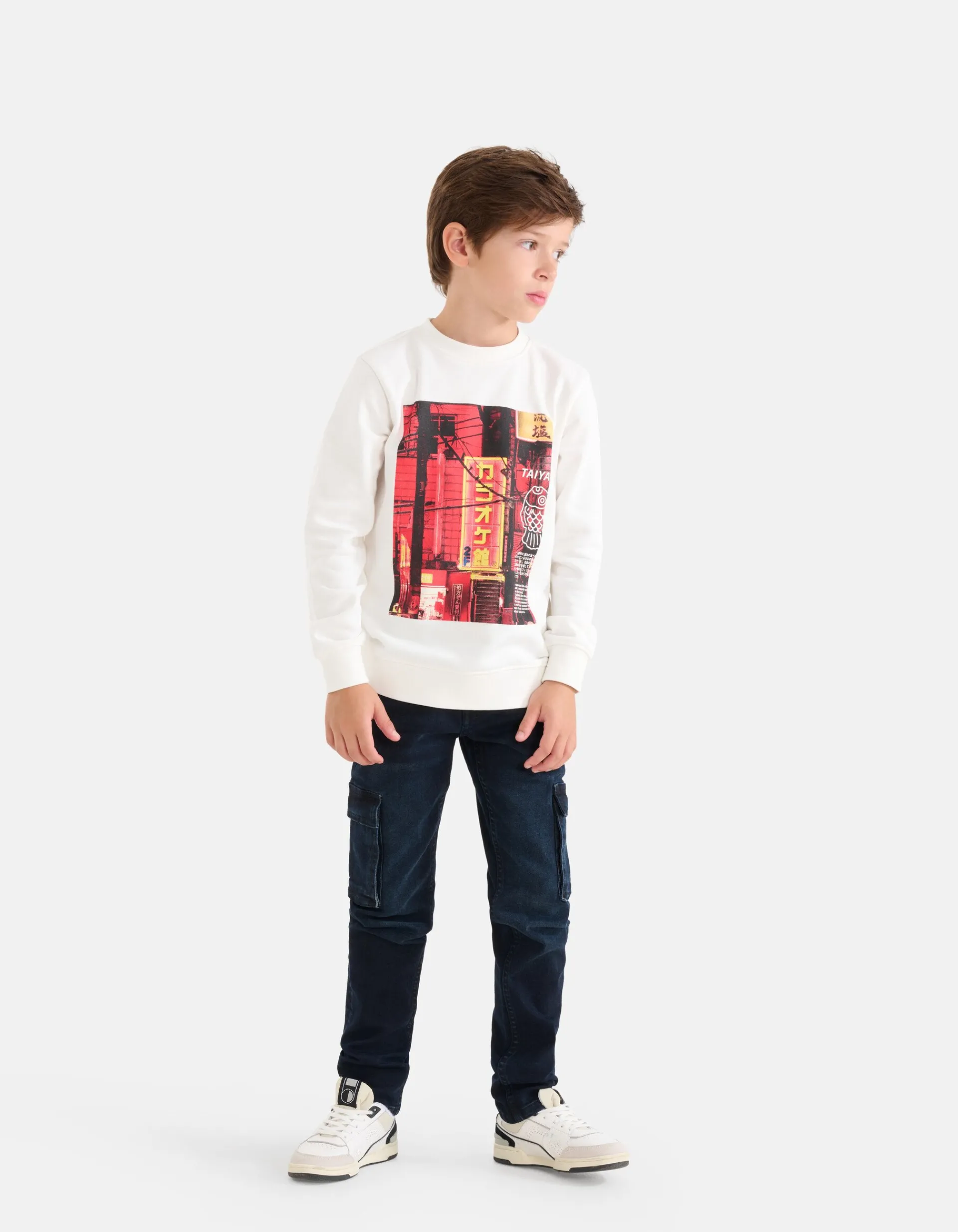 Shoeby Cargo Jeans Blauw/Zwart< Jeans