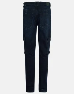 Shoeby Cargo Jeans Blauw/Zwart< Jeans