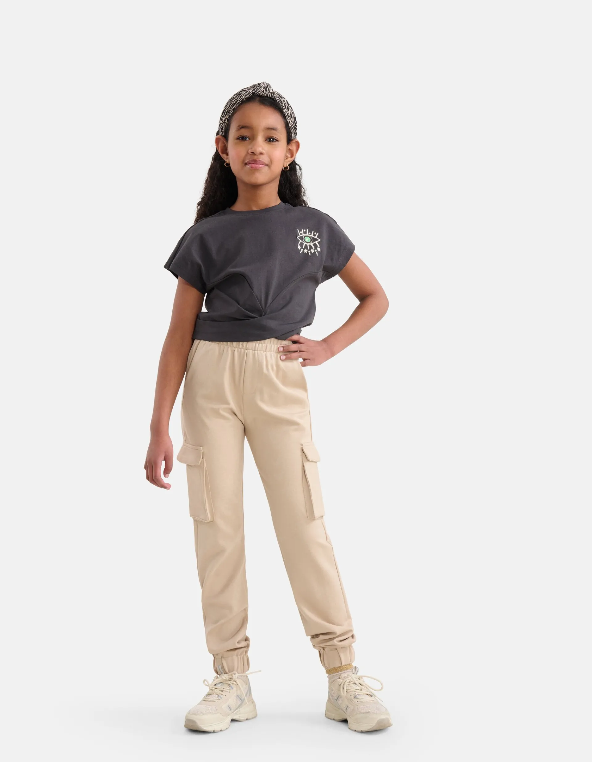 Shoeby Cargo Jogger Beige< Broeken