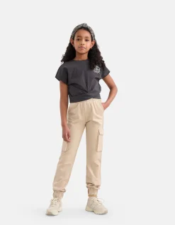Shoeby Cargo Jogger Beige< Broeken