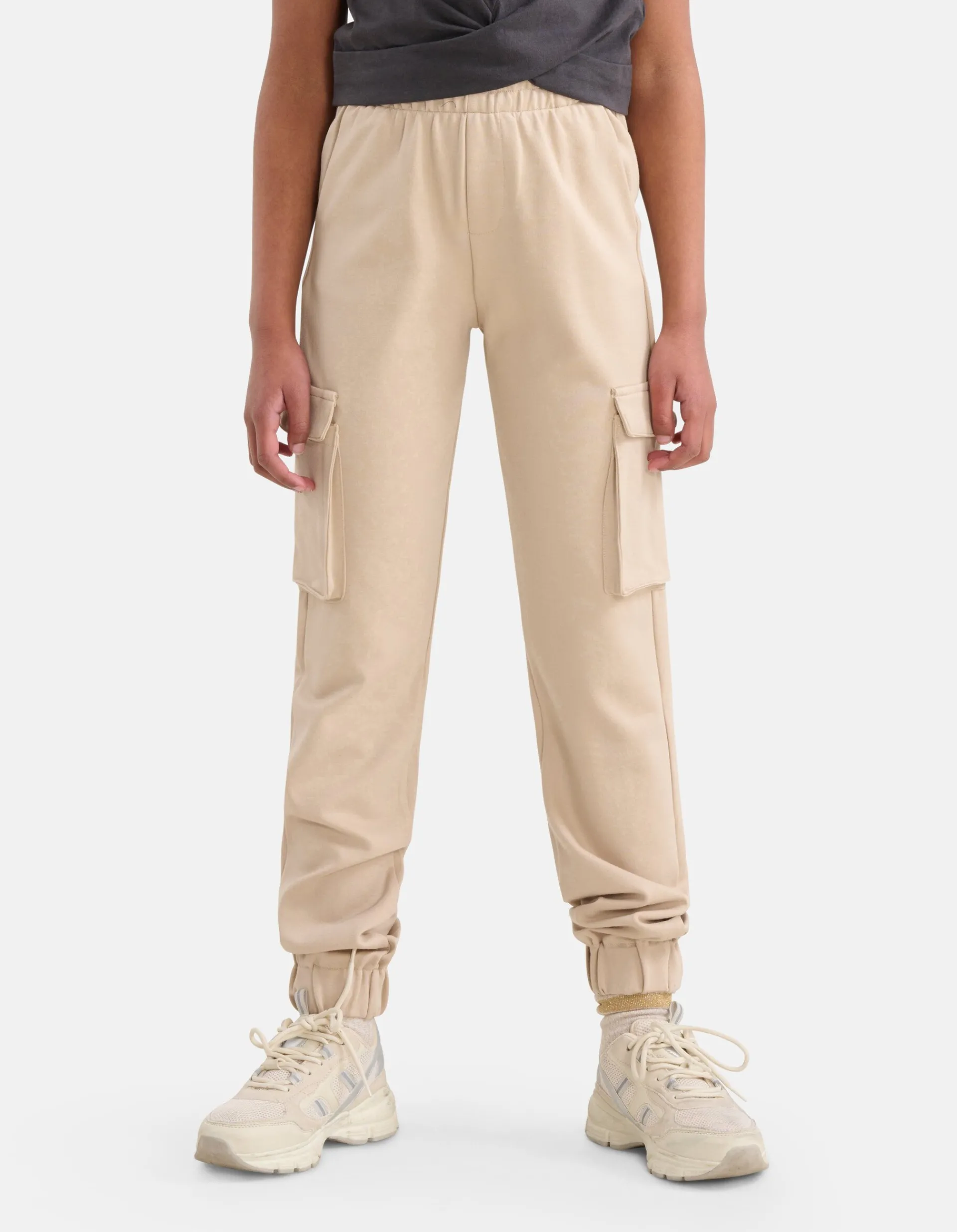 Shoeby Cargo Jogger Beige< Broeken