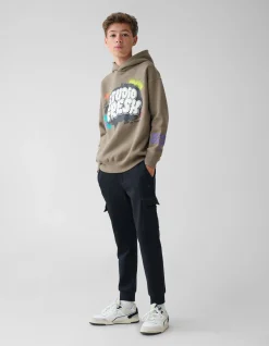 Shoeby Cargo Jogger Zwart< Broeken