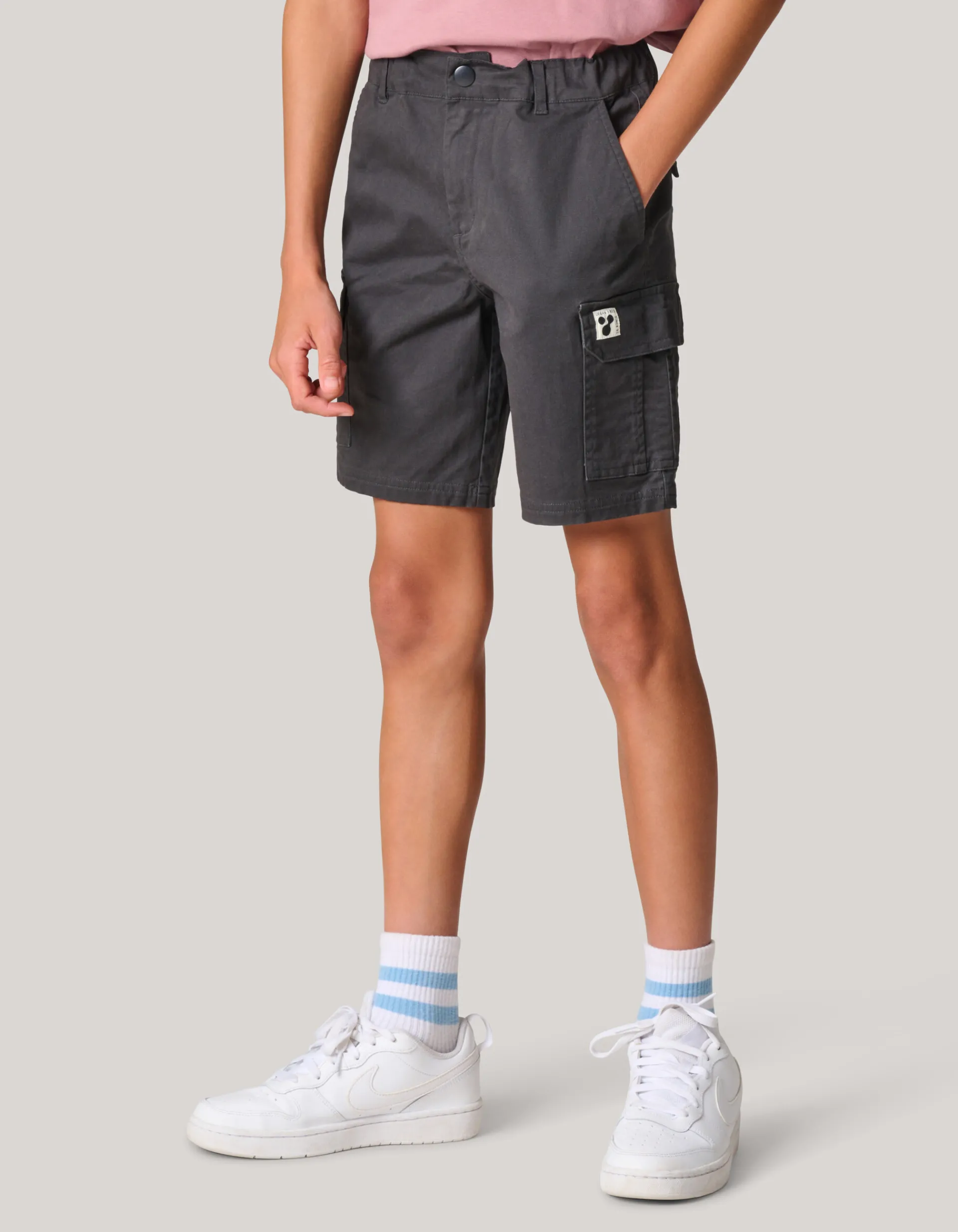 Shoeby Cargo Short Donkergrijs< Shorts