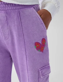 Shoeby Cargo Wide Leg Broek Paars< Broeken