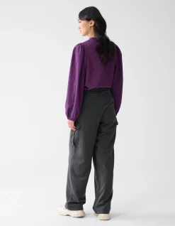 Shoeby Cargo Wide Leg fit Broek Donkergrijs<DAMES Broeken