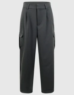 Shoeby Cargo Wide Leg fit Broek Donkergrijs<DAMES Broeken