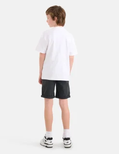 Shoeby Casual Twill Short Donkergrijs< Shorts