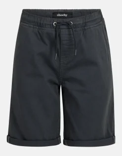 Shoeby Casual Twill Short Donkergrijs< Shorts