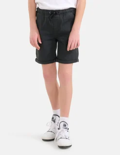 Shoeby Casual Twill Short Donkergrijs< Shorts