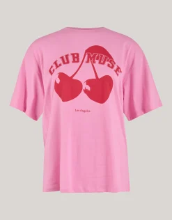 Shoeby Cherry Artwork T-shirt Roze<DAMES T-Shirts