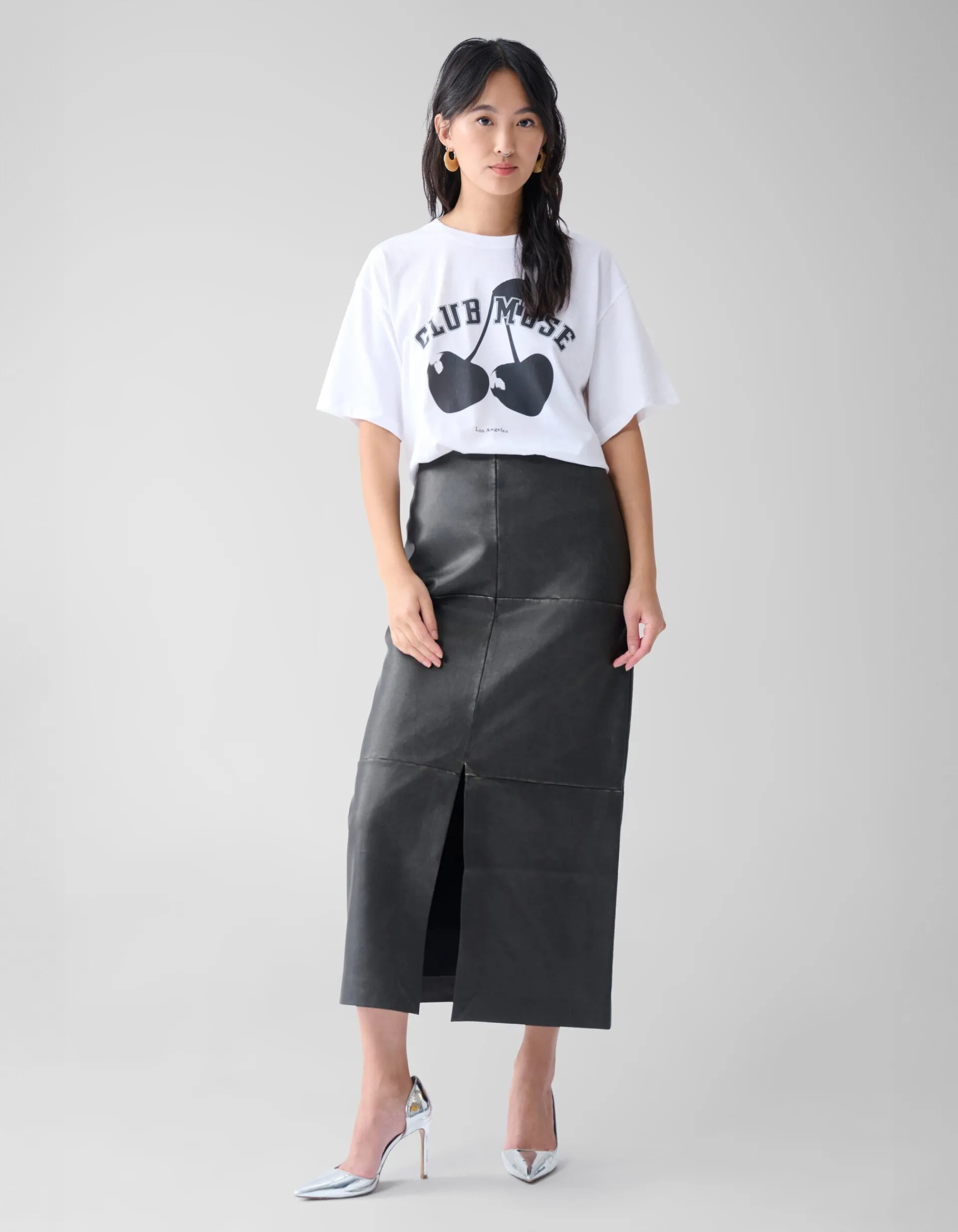 Shoeby Cherry Artwork T-shirt Wit<DAMES T-Shirts