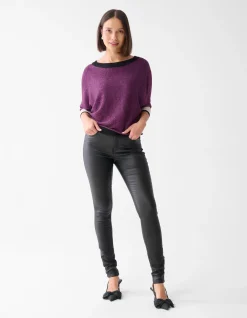 Shoeby Coated Broek Zwart<DAMES Broeken