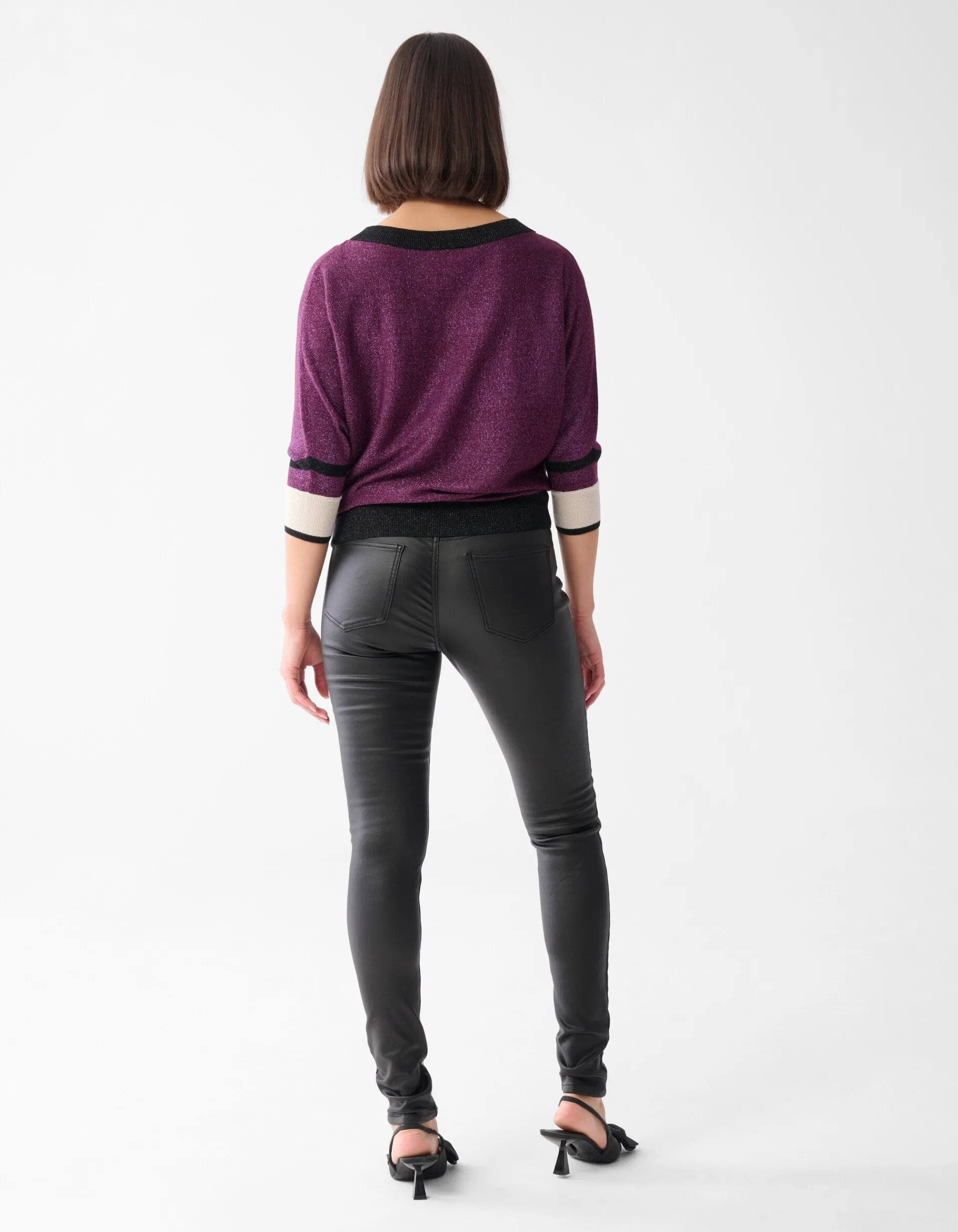Shoeby Coated Broek Zwart<DAMES Broeken