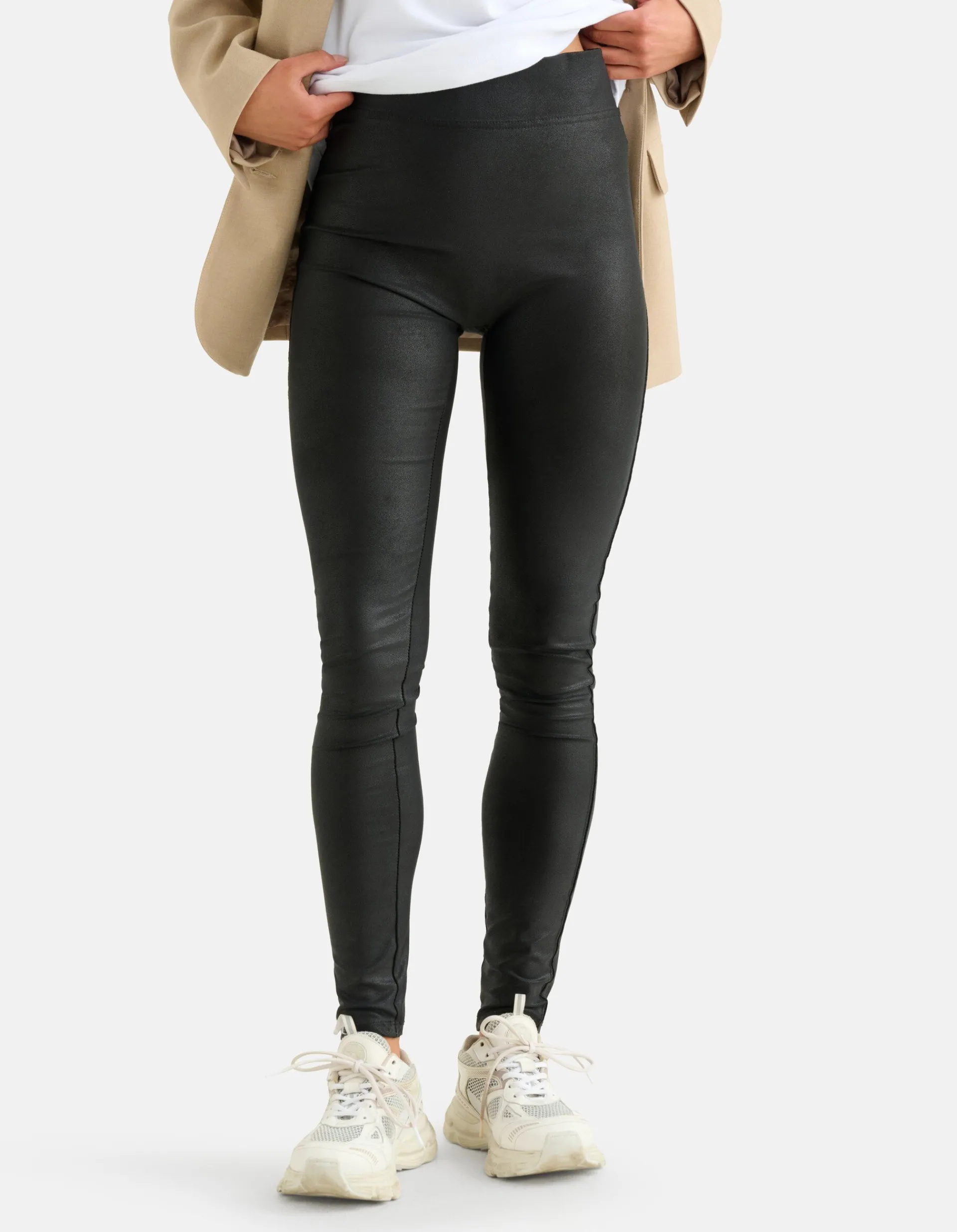 Shoeby Coated Legging Zwart<DAMES Broeken