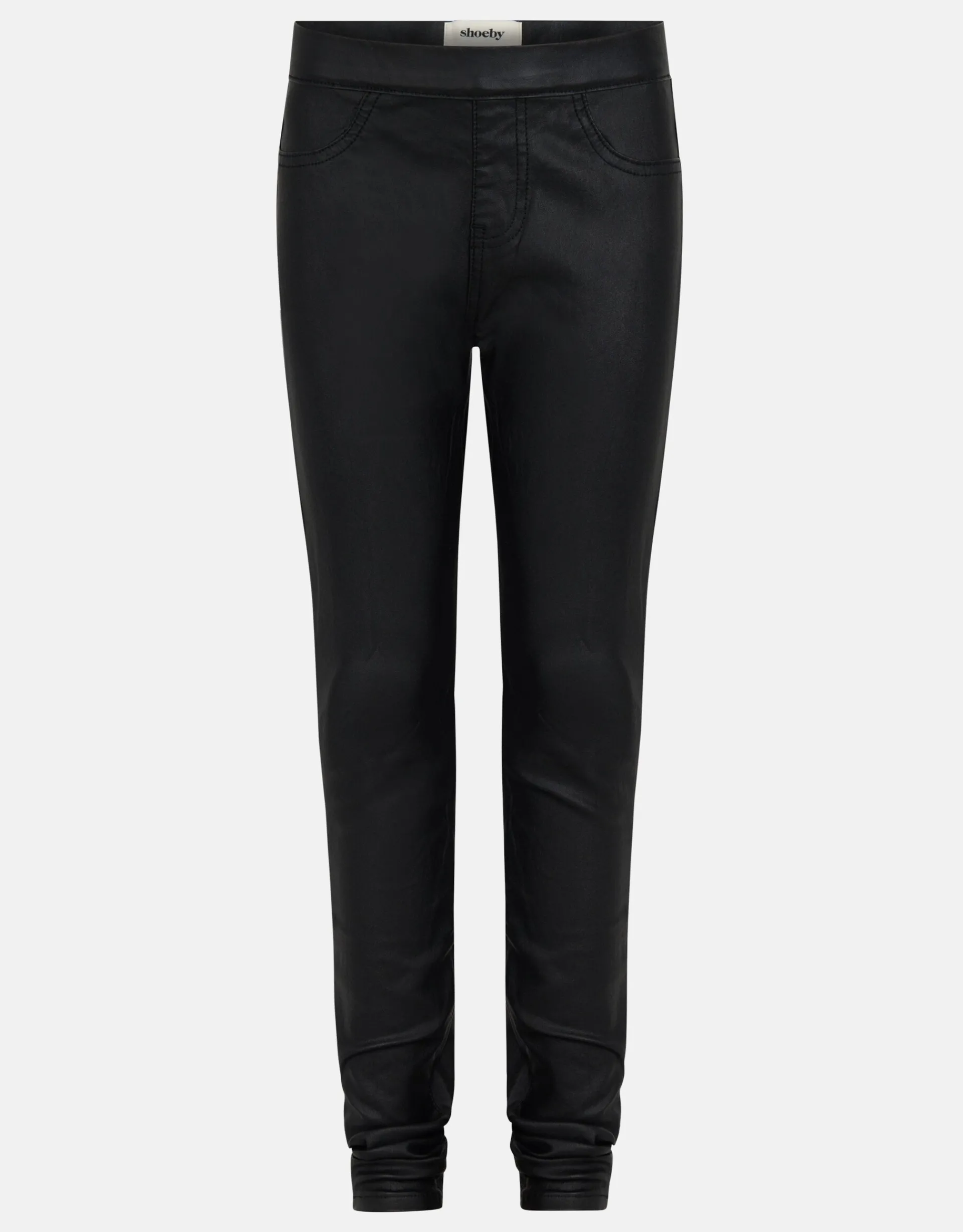 Shoeby Coated Tregging Zwart< Broeken