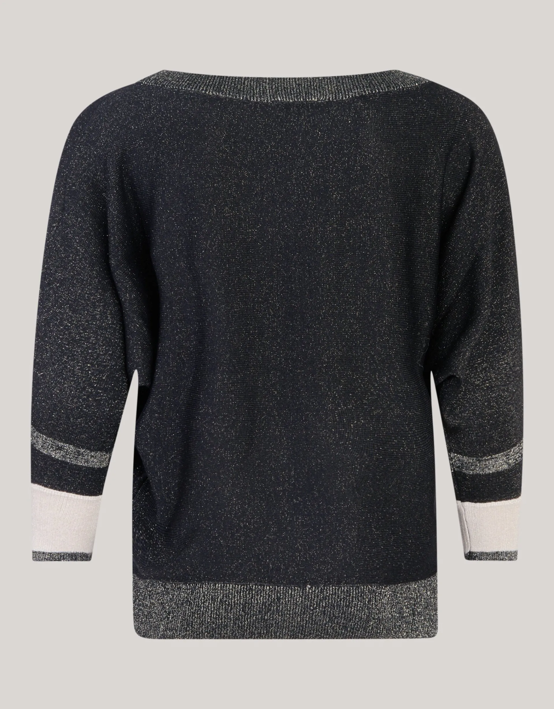 Shoeby Colorblock Glitter Batwing Trui Zwart<DAMES Truien En Sweaters