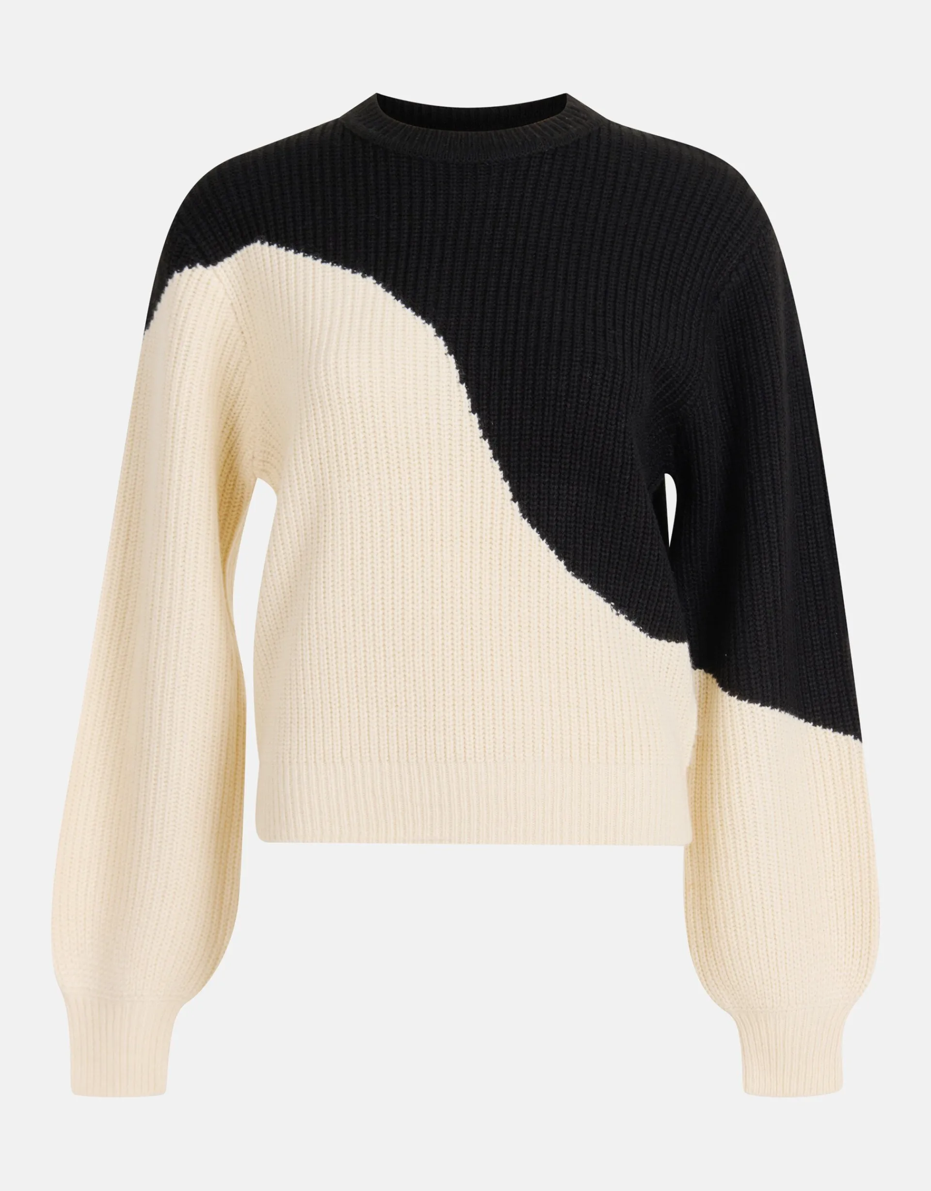 Shoeby Colorblock Trui Gebroken Wit/Zwart<DAMES Truien En Sweaters