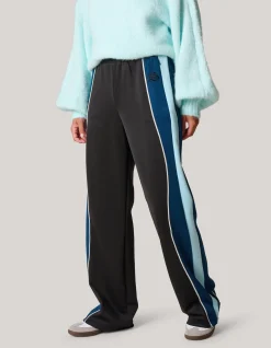 Shoeby Colourblock Wide Leg Broek Zwart/blauw<DAMES Broeken