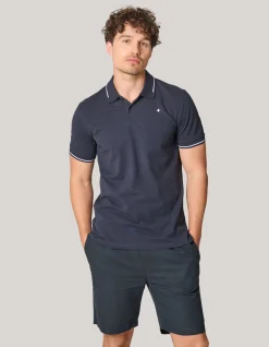 Shoeby Contrast Pique Polo Donkergrijs<Heren T-Shirts En Polo's