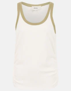 Shoeby Contrast Tanktop Gebroken Wit By Mieke<DAMES Tops