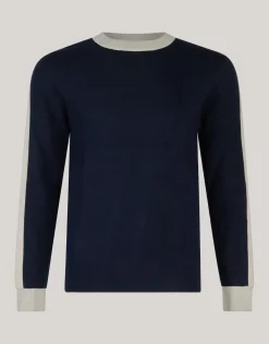 Shoeby Contrast Trui Donkerblauw<Heren Truien En Sweaters