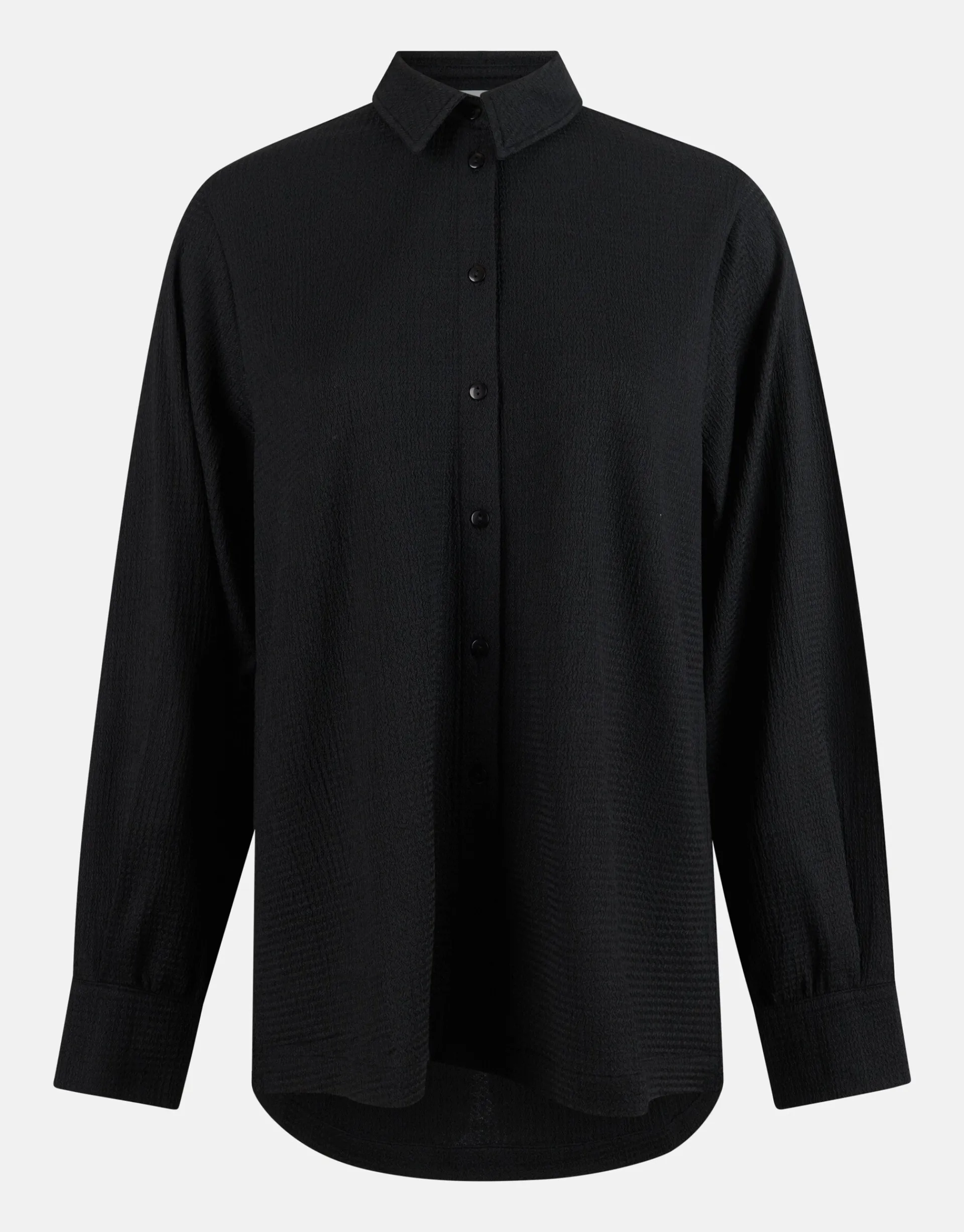Shoeby Crinkle Blouse Zwart<DAMES Blouses