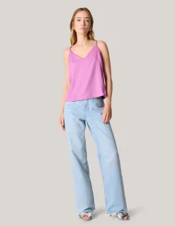 Shoeby Crinkle Singlet Roze<DAMES Tops