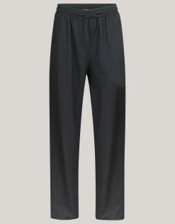 Shoeby Crinkle Wide Leg Broek Zwart<DAMES Broeken