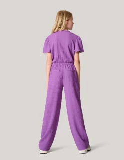 Shoeby Crochet Jumpsuit Donkerpaars< Jumpsuits