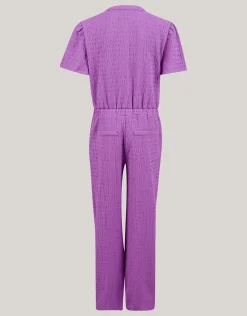 Shoeby Crochet Jumpsuit Donkerpaars< Jumpsuits
