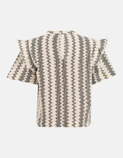Shoeby Crochet Top Zwart< Tops Korte Mouw