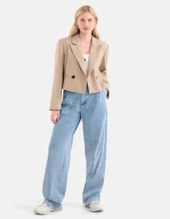 Shoeby Cropped Blazer Beige<DAMES Blazers