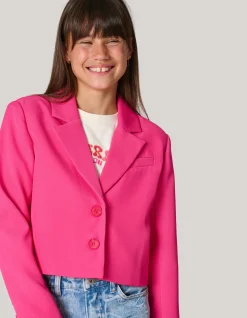 Shoeby Cropped Blazer Roze< Blazers