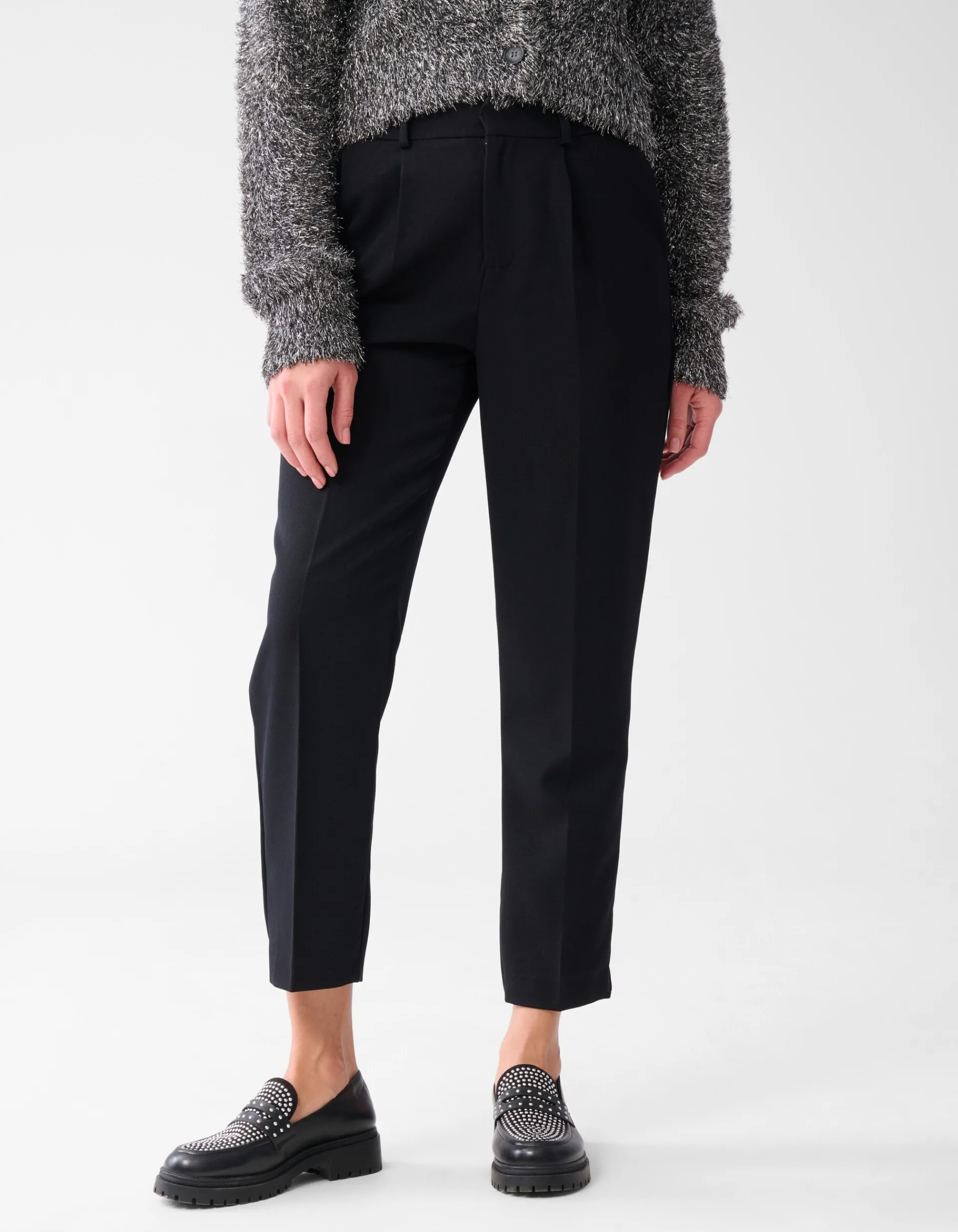 Shoeby Cropped Pantalon Zwart<DAMES Broeken