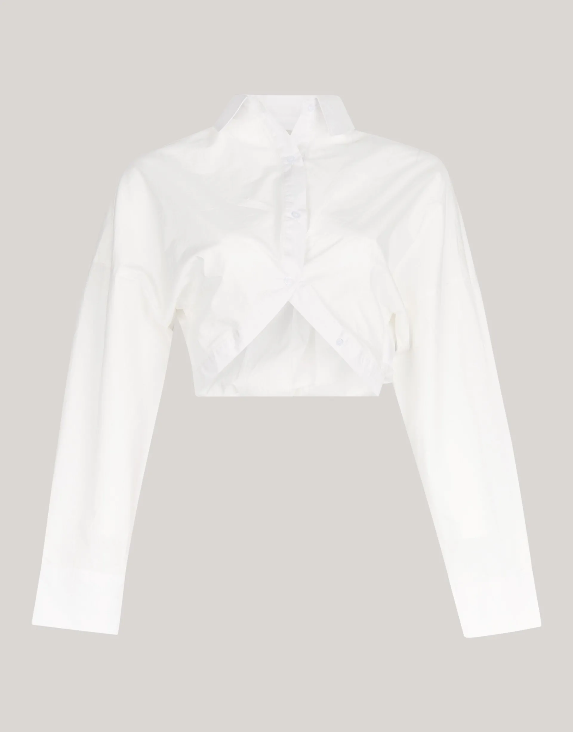 Shoeby Cropped Poplin Blouse Wit<DAMES Blouses