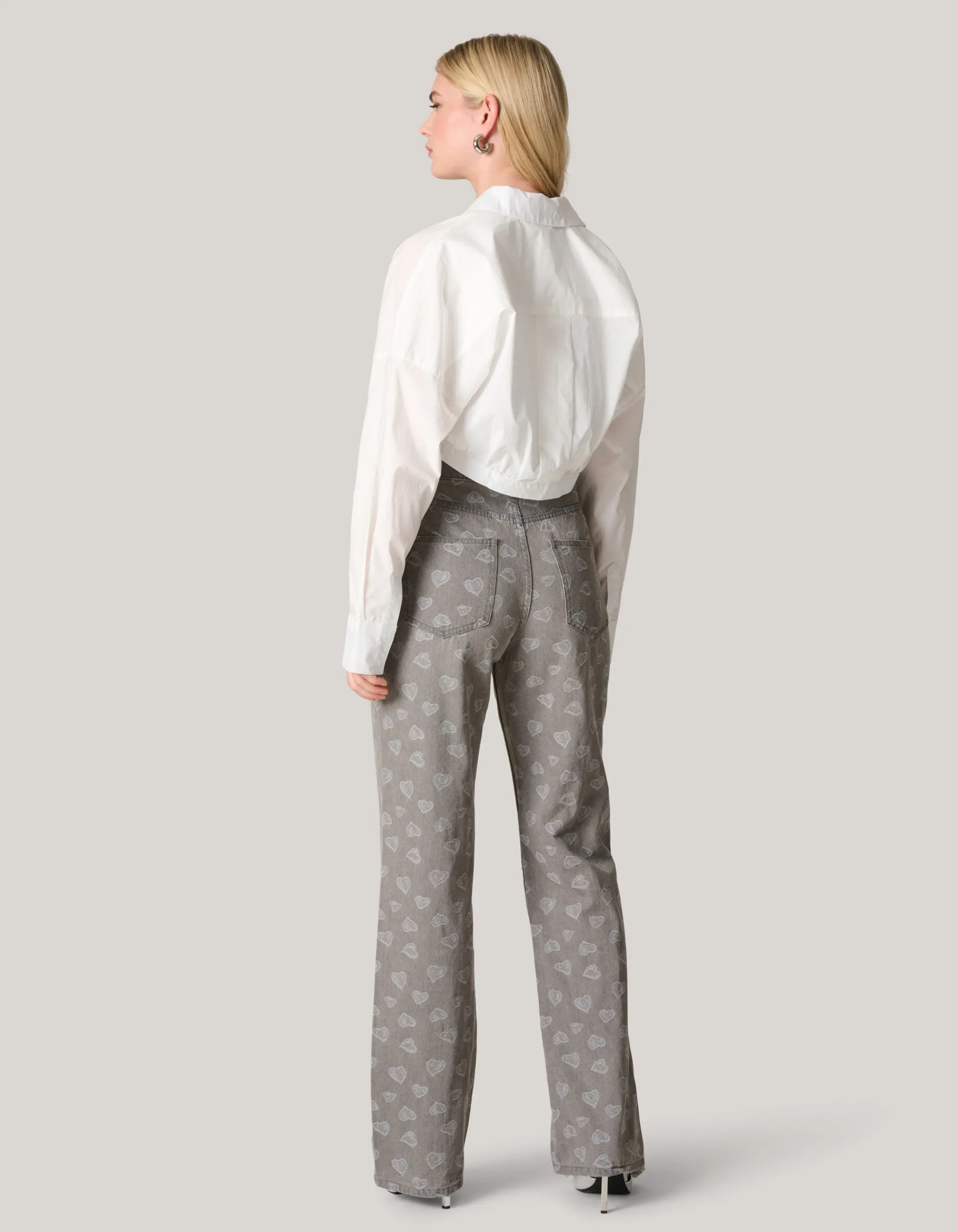Shoeby Cropped Poplin Blouse Wit<DAMES Blouses