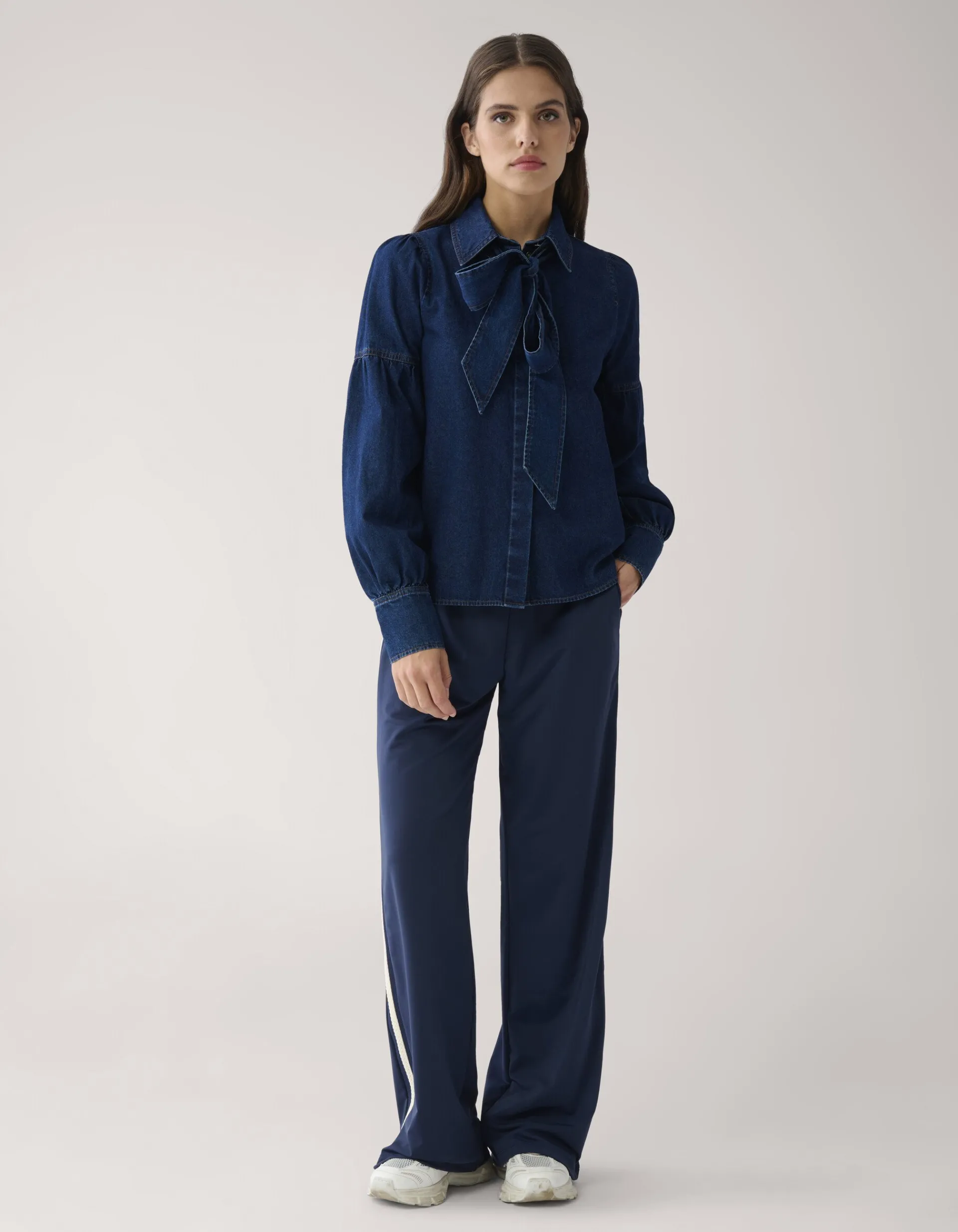 Shoeby Denim Blouse Donkerblauw By Mieke<DAMES Blouses